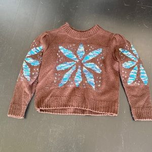 70/21 Blue Snowflake Sweater